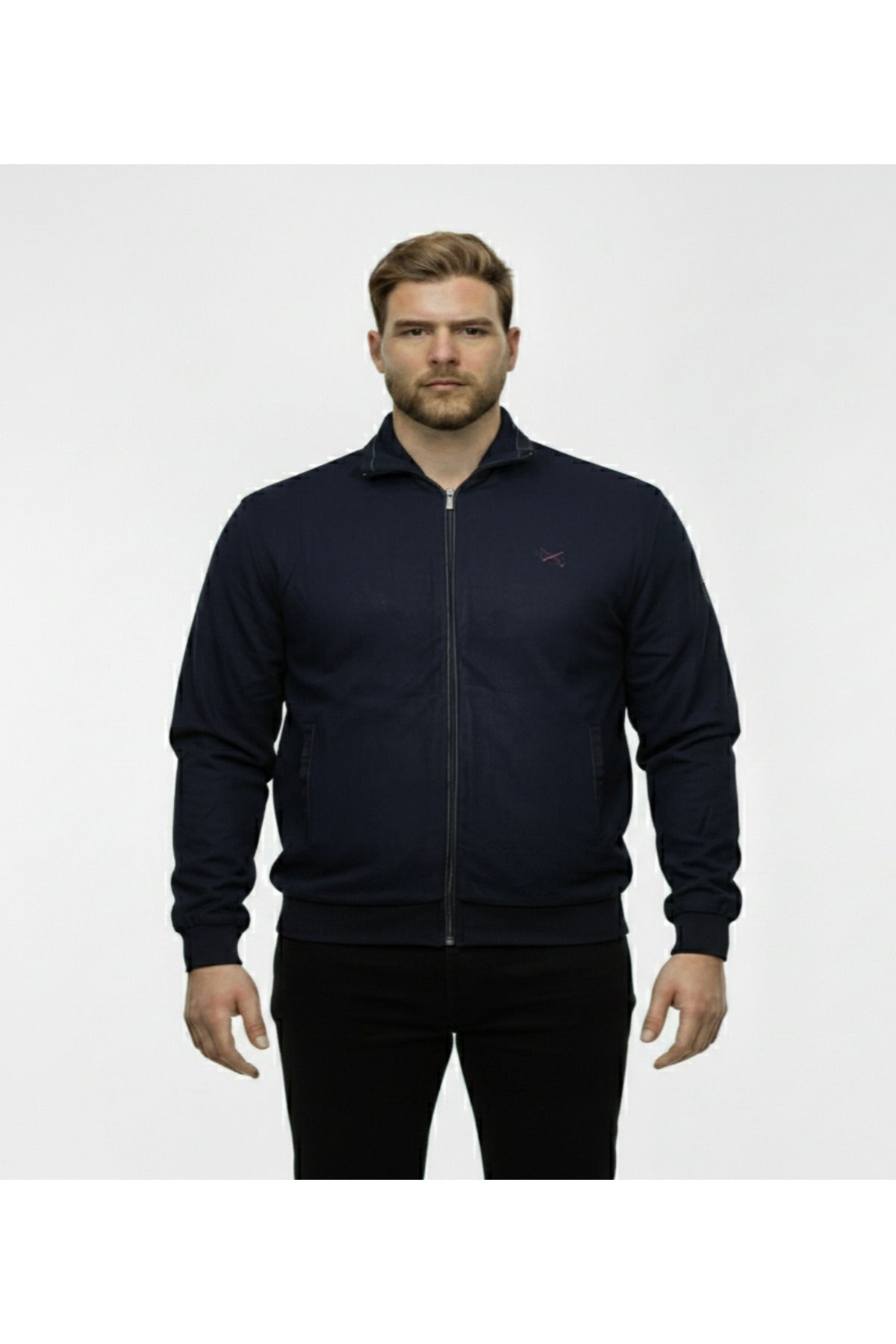 Büyük Beden Fermuarlı Uzun Kollu Sweatshirt