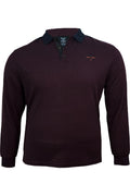 Büyük Beden Polo Yaka Uzun Kollu Sweatshirt