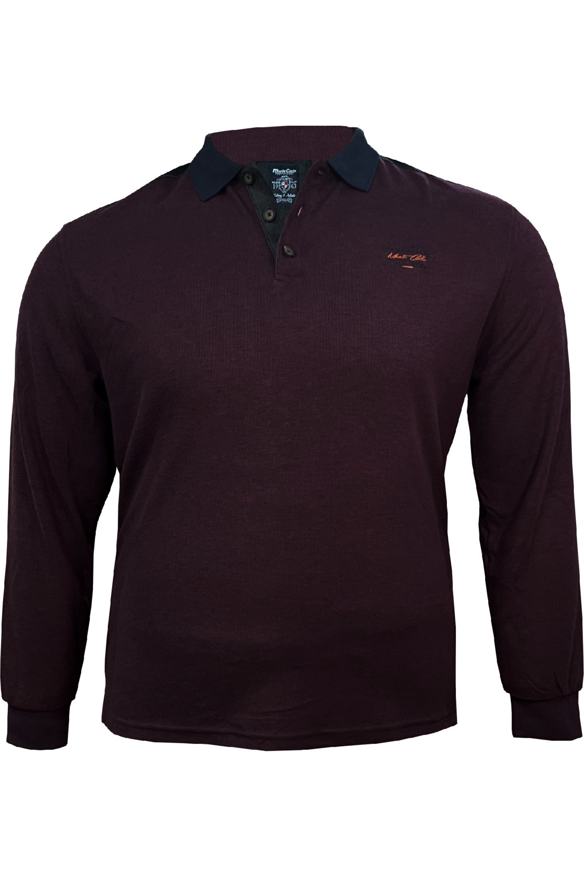 Büyük Beden Polo Yaka Uzun Kollu Sweatshirt