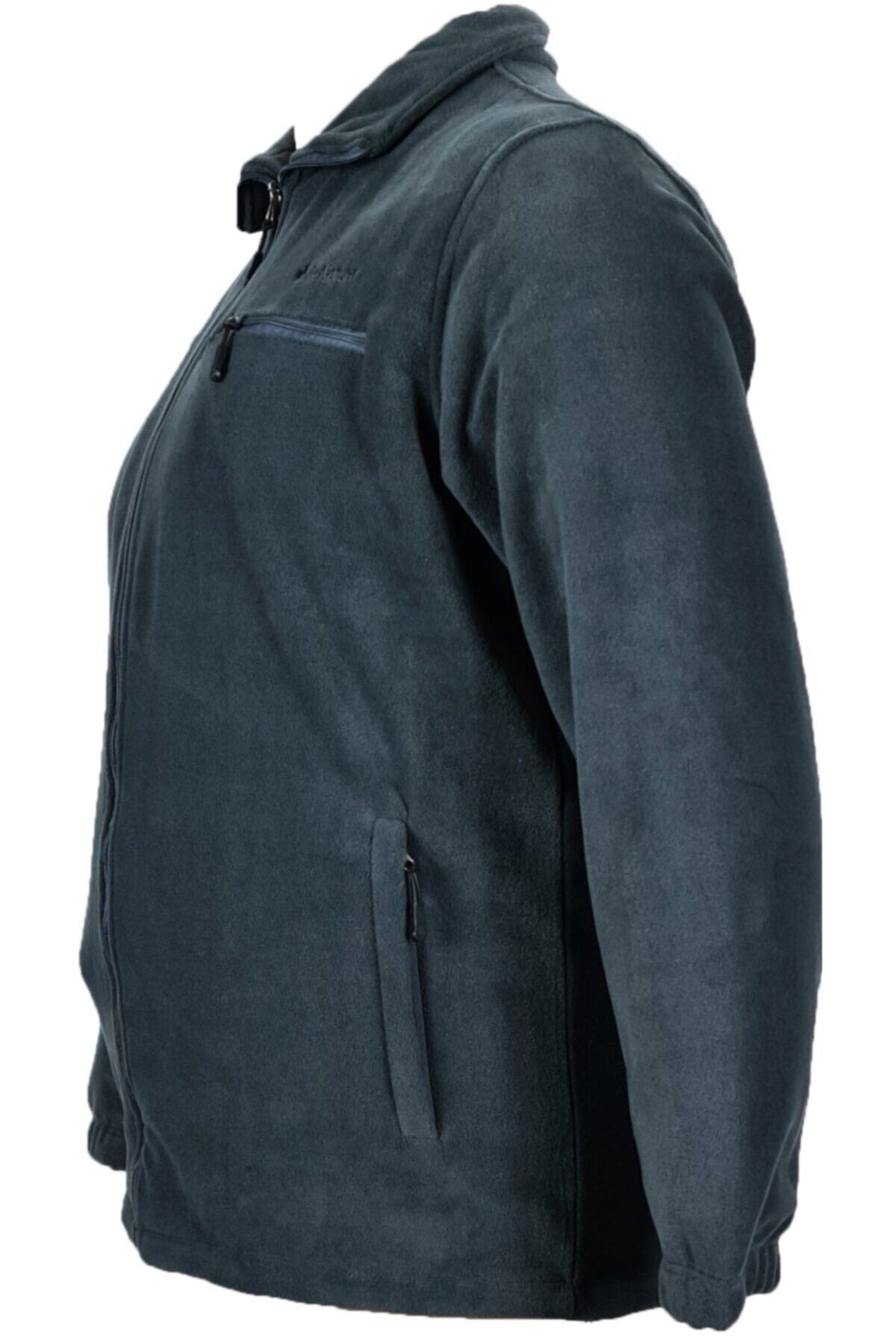 Büyük Beden Fermuarlı Polar Sweatshirt Bordo