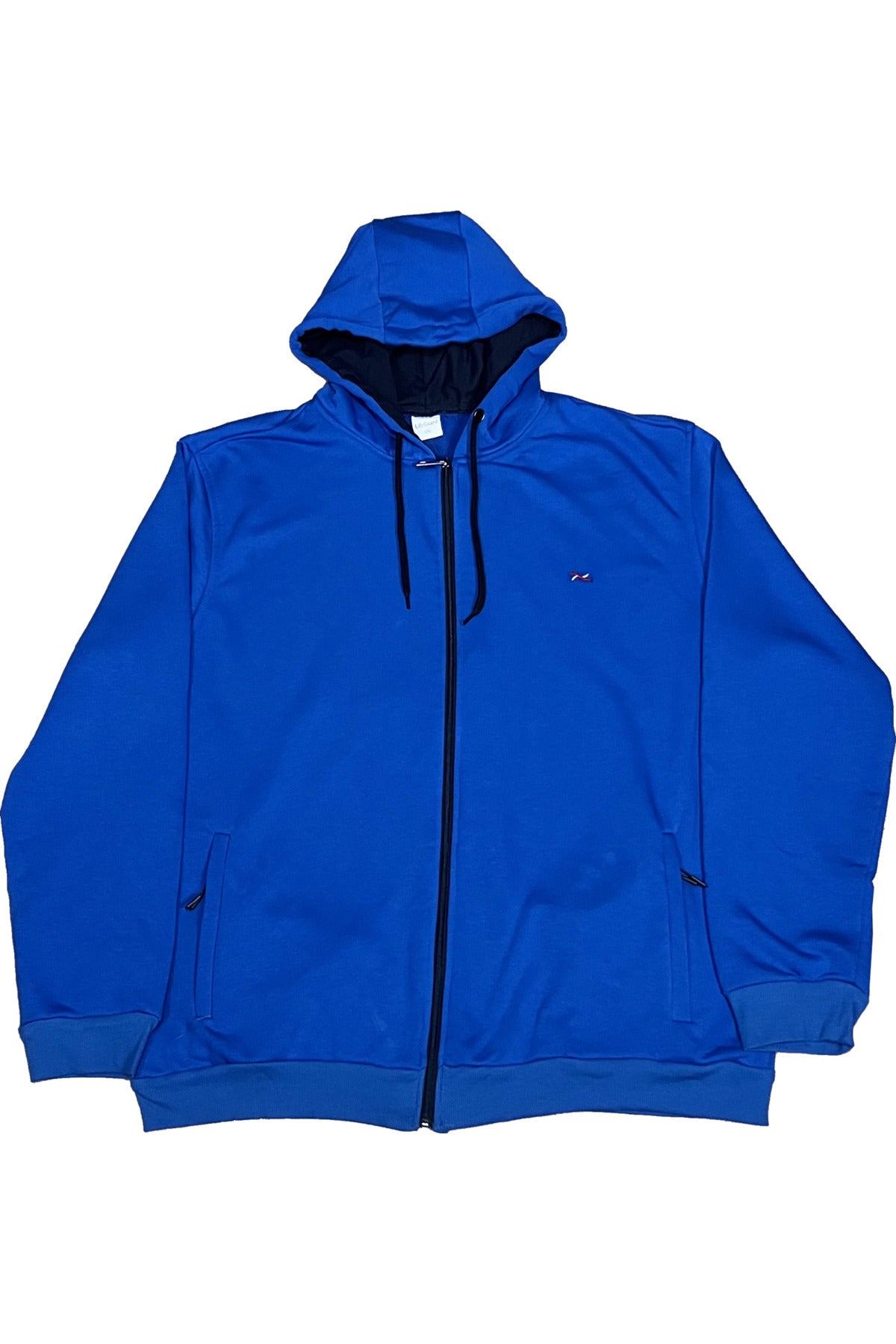 Büyük Beden Kapşonlu Fermuarlı Kışlık Sweatshirt