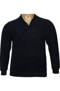 Büyük Beden Polo Yaka Kışlık Baskılı Sweatshirt