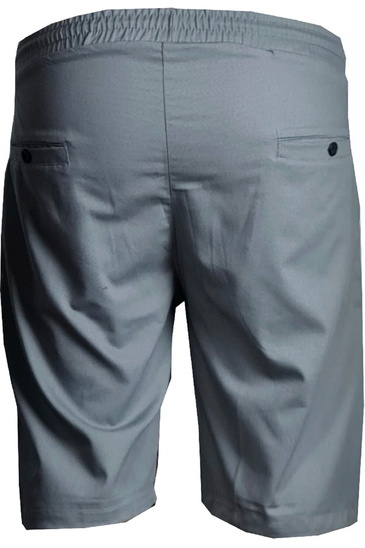 Büyük Beden Beli Lastikli Chino Short