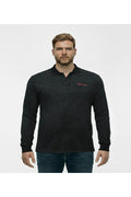 Büyük Beden Polo Yaka Uzun Kollu Kum Yıkamalı Sweatshirt