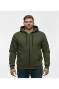 Büyük Beden Kapşonlu Fermuarlı Kışlık Sweatshirt