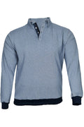 Büyük Beden Kışlık Polo Yaka Sweatshirt Bordo