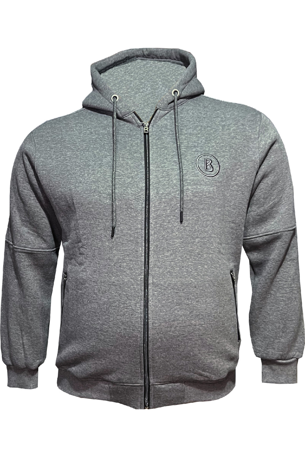 Büyük Beden Kapşonlu Fermuarlı Sweatshirt
