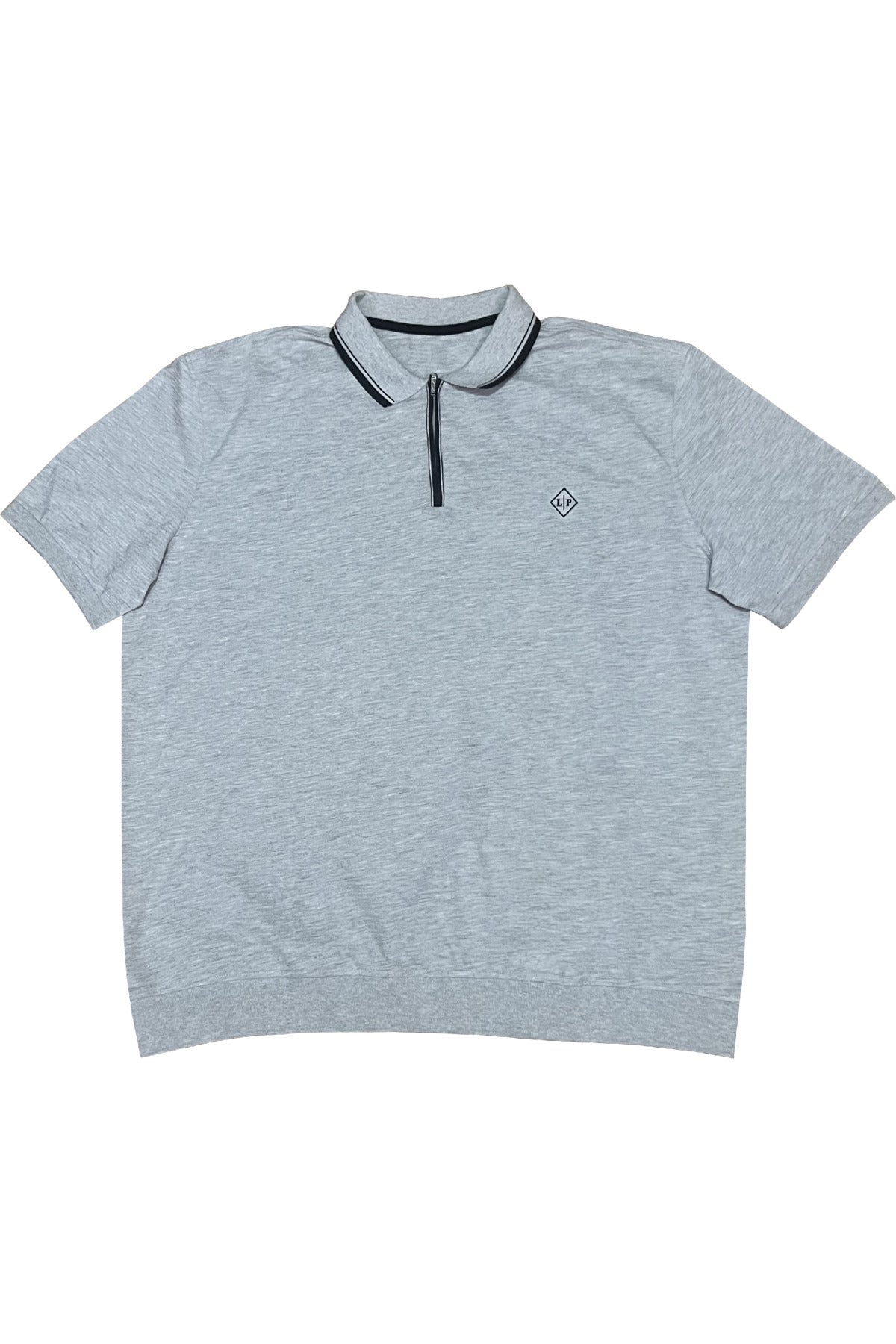 Büyük Beden Altı Lastikli Polo Yaka T-shirt
