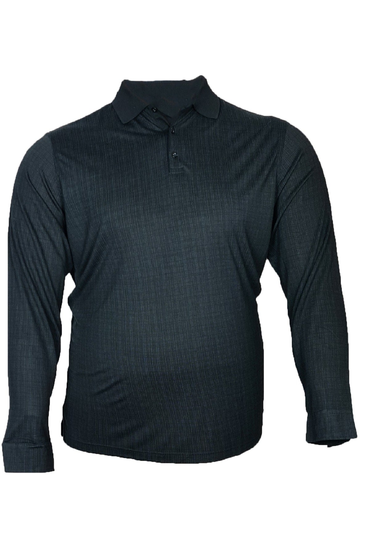 Büyük Beden Polo Yaka Mevsimlik Sweatshirt