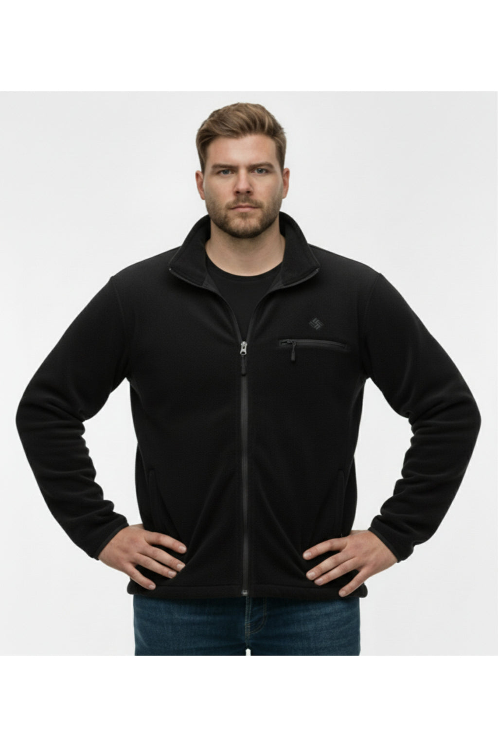 Büyük Beden Fermuarlı Polar Sweatshirt Bordo