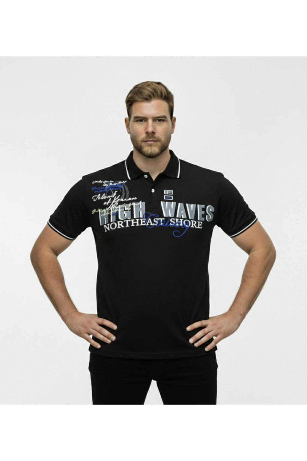Diorise Büyük Beden Polo Yaka Lakost T-shirt