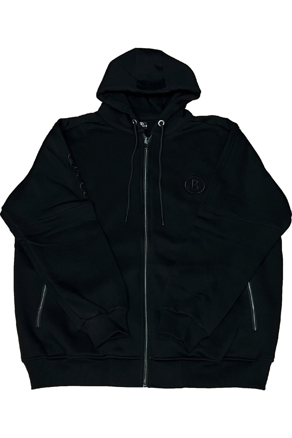 Büyük Beden Kapşonlu Fermuarlı Sweatshirt