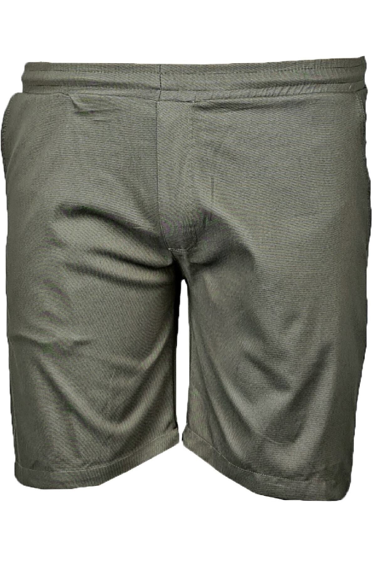 Büyük Beden Beli Lastikli Chino Short