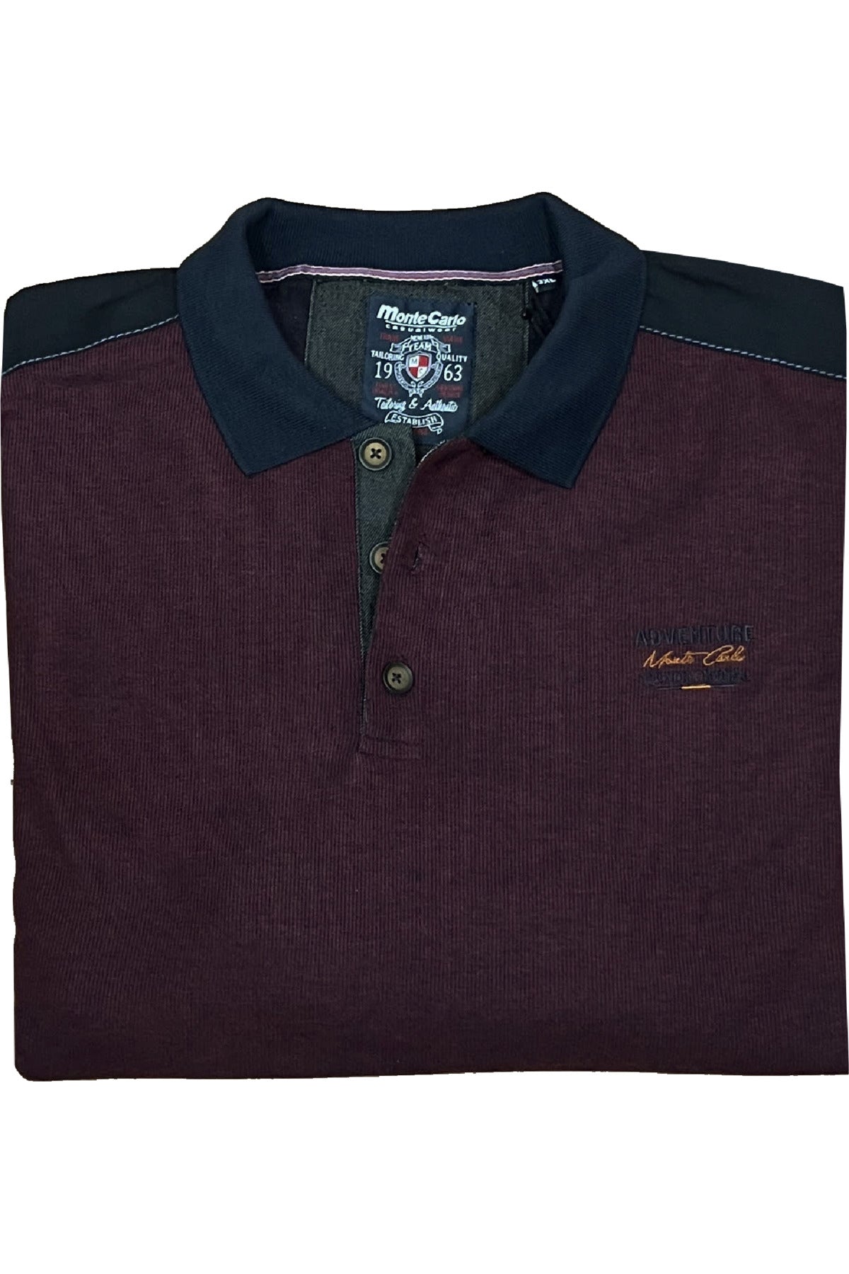 Büyük Beden Polo Yaka Uzun Kollu Sweatshirt