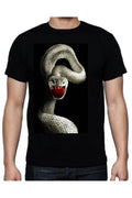 Erkek Siyah Büyük Beden Baskılı T-shirt