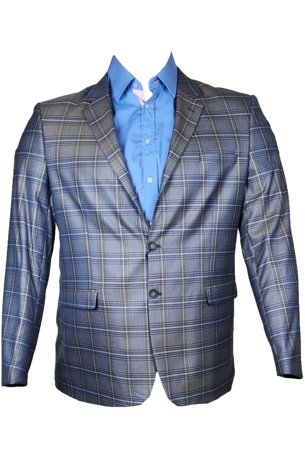 Büyük Beden Ekose Blazer Ceket/6 Drop