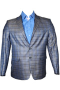 Büyük Beden Ekose Blazer Ceket/6 Drop