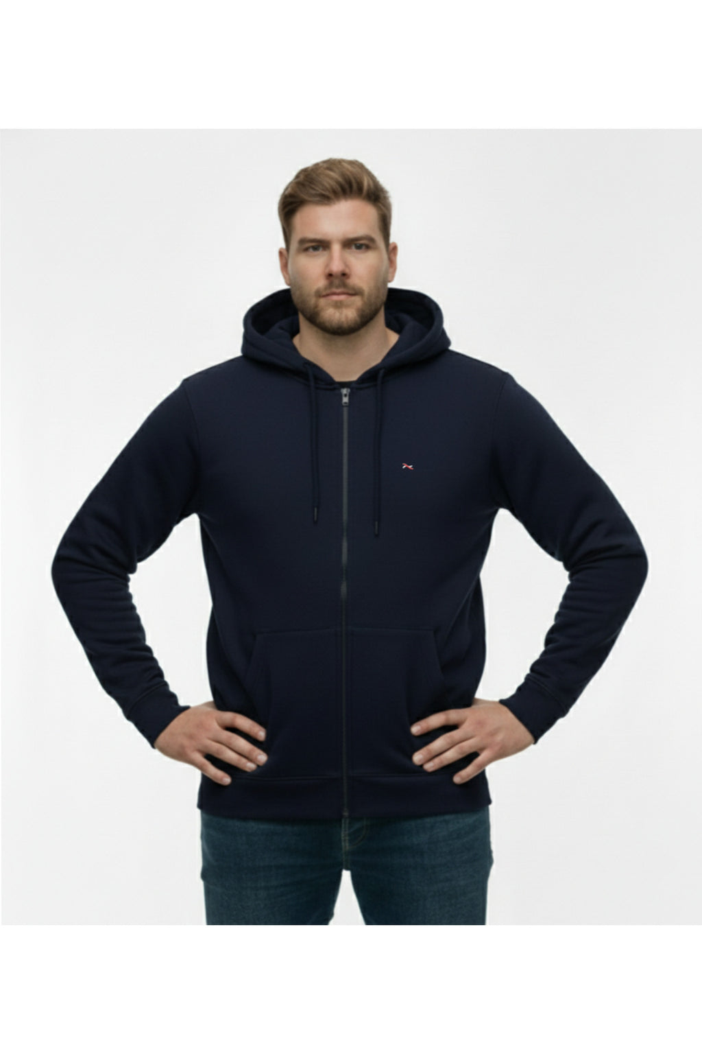 Büyük Beden Kapşonlu Fermuarlı Kışlık Sweatshirt