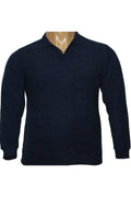Büyük Beden Polo Yaka Kışlık Baskılı Sweatshirt