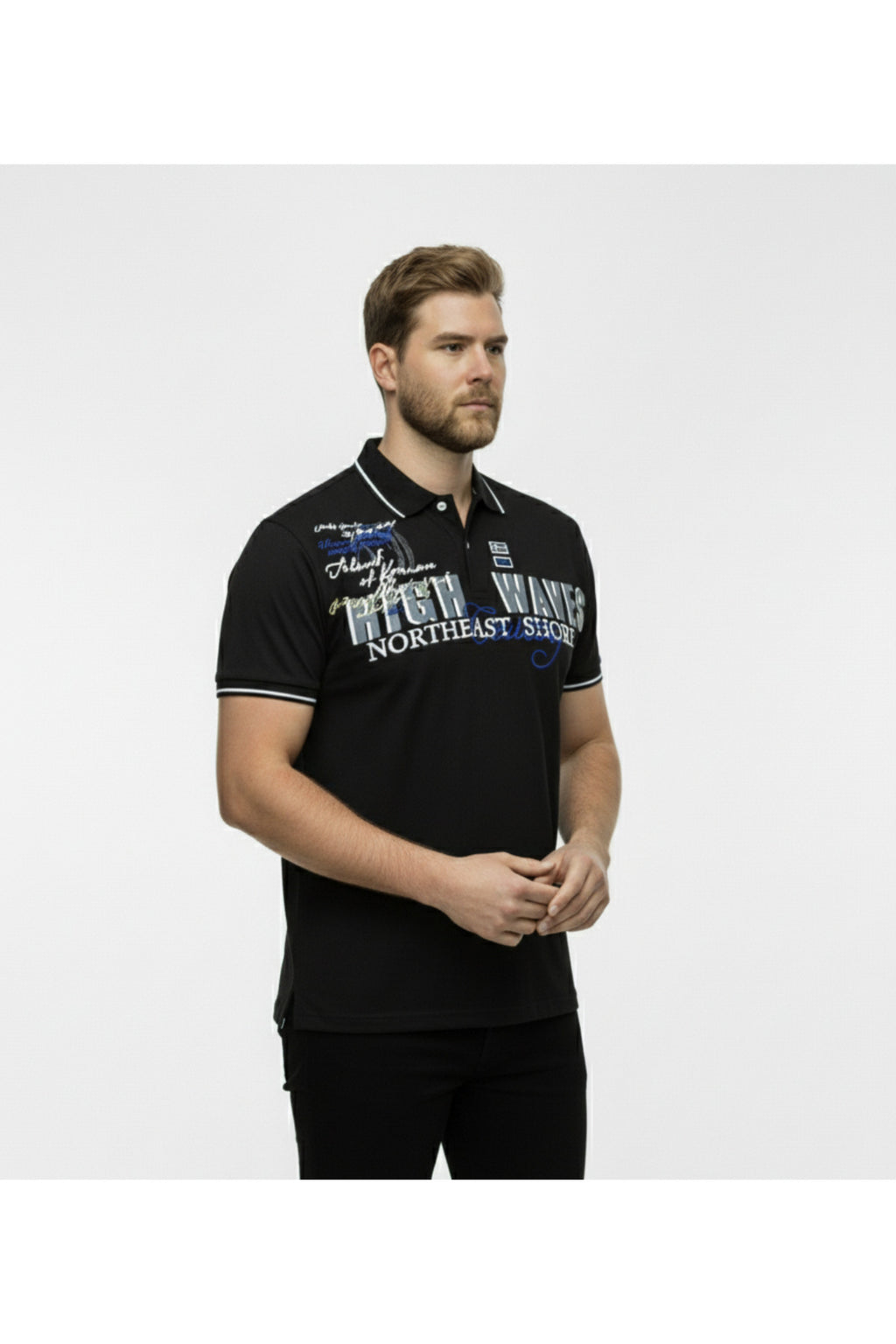 Diorise Büyük Beden Polo Yaka Lakost T-shirt