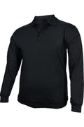 Büyük Beden Likralı Polo Yaka Sweatshirt Lacivert