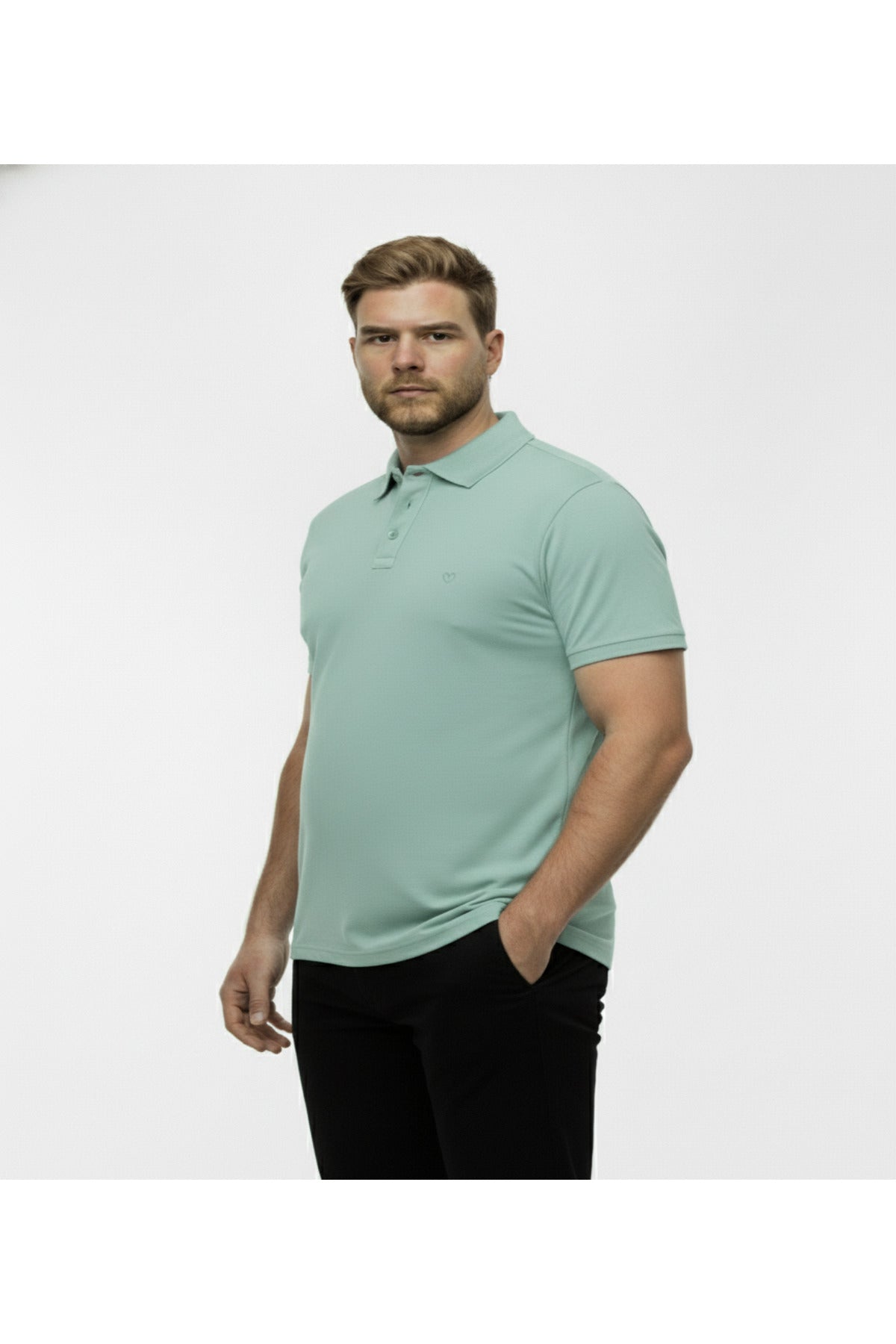 Büyük Beden Likralı Polo Yaka Lakost T-shirt