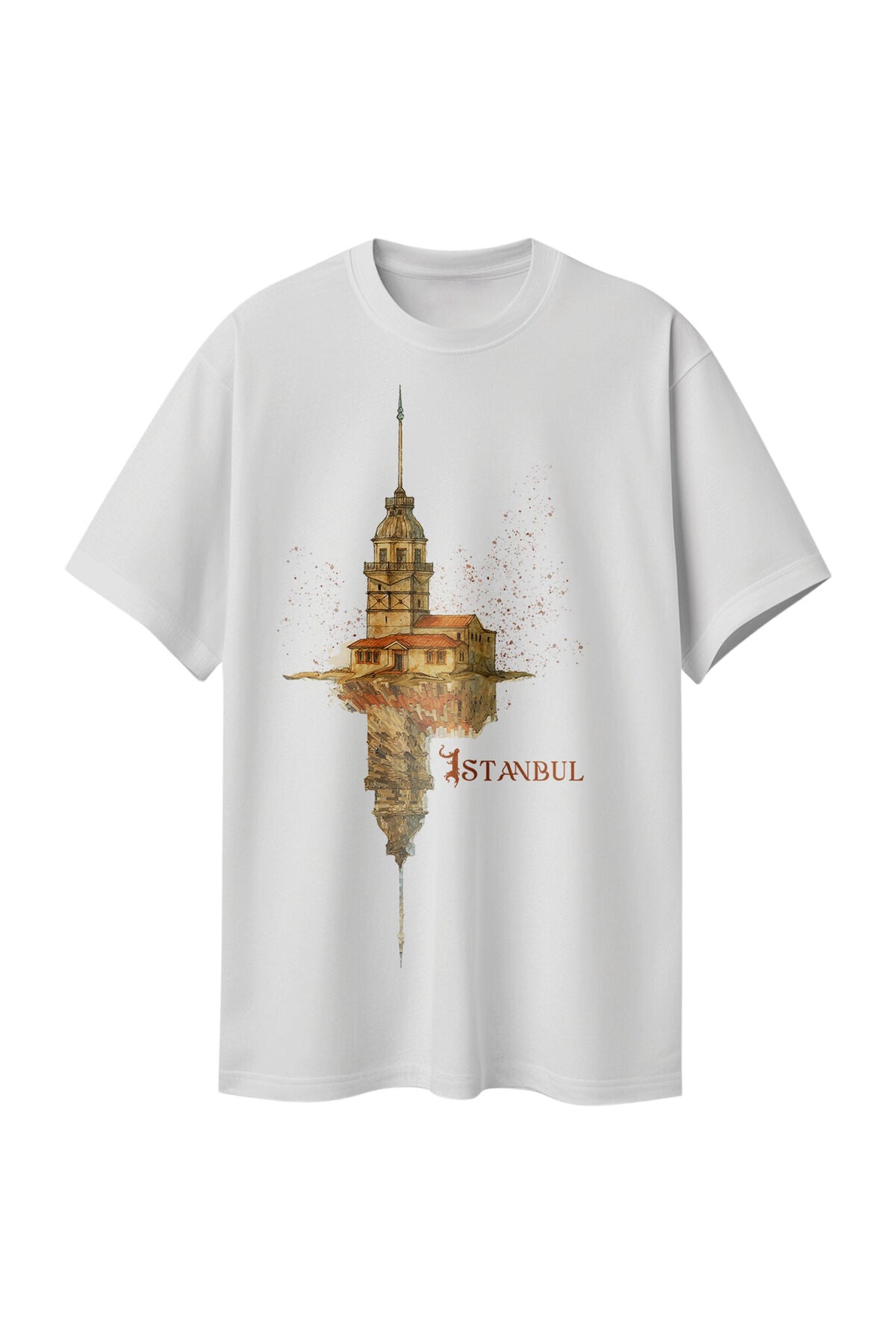 Büyük Beden Dijital Baskılı T-shirt