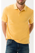 Erkek Sarı Büyük Beden Polo Yaka T-shirt