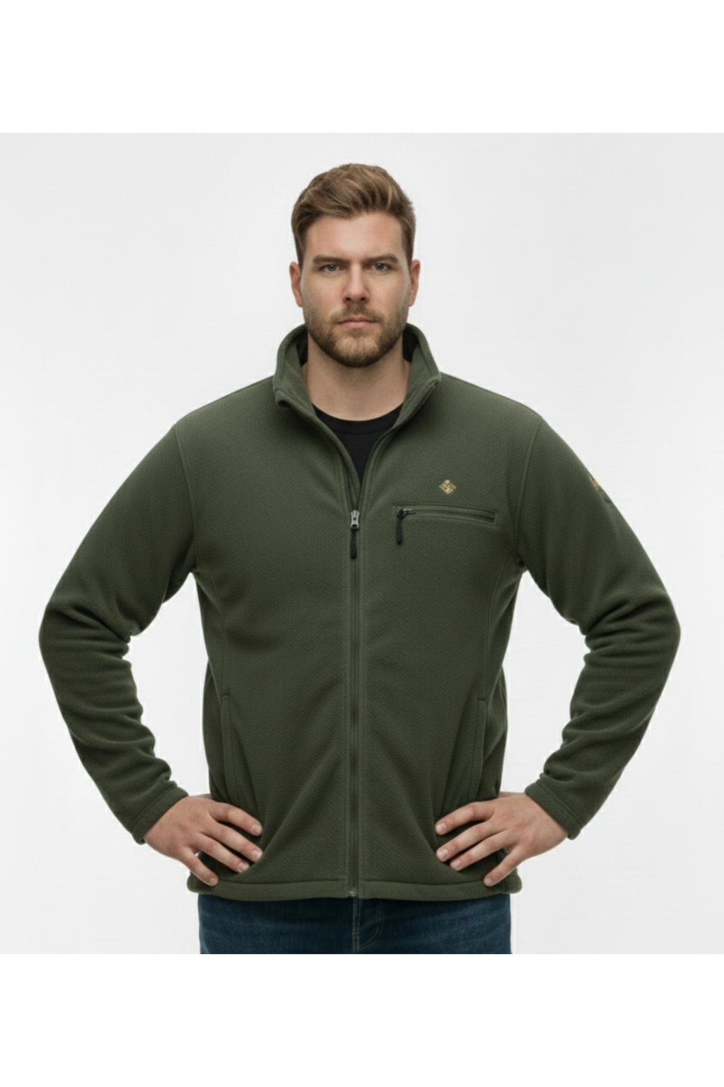 Büyük Beden Fermuarlı Polar Sweatshirt Bordo
