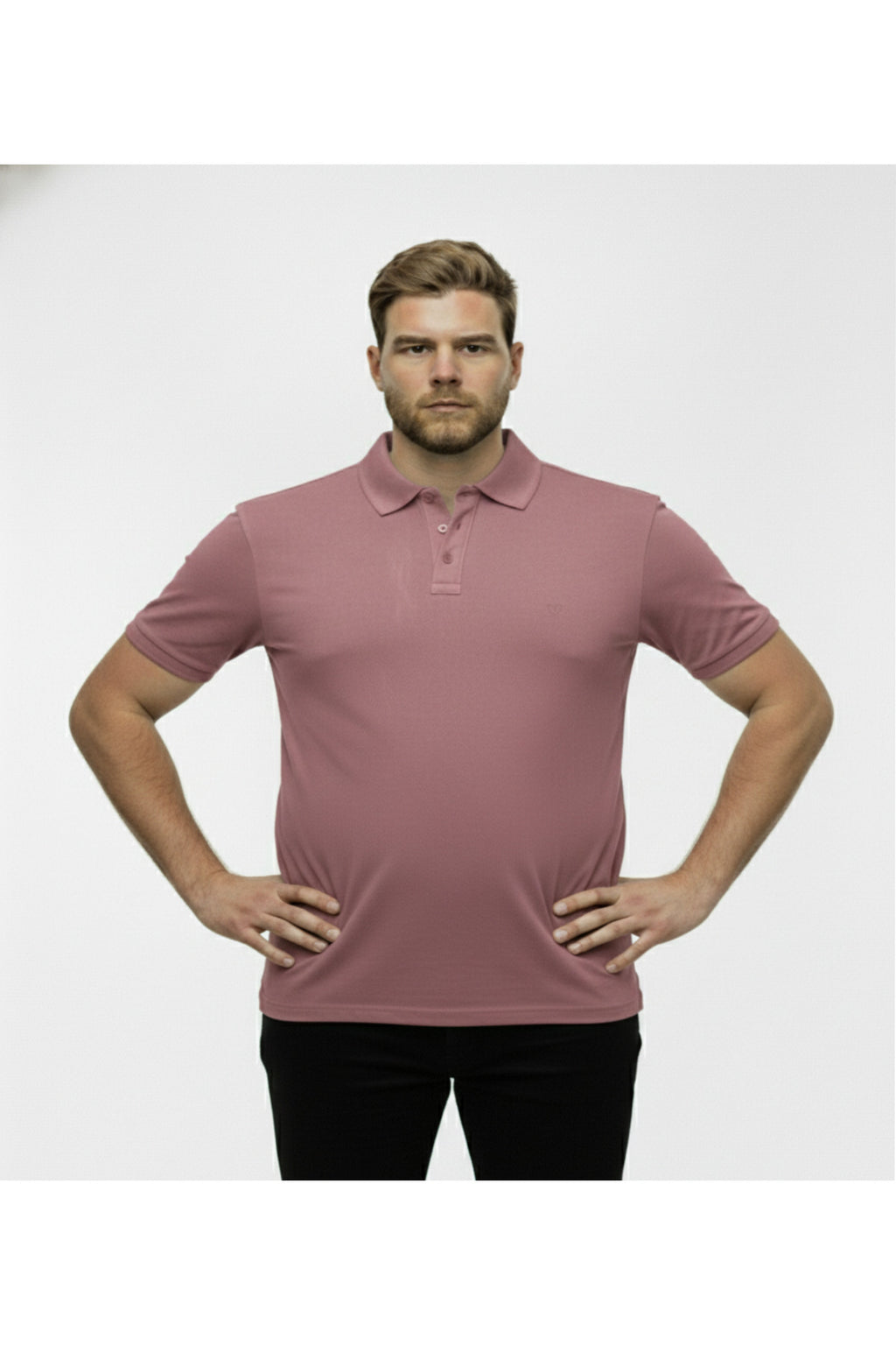 Büyük Beden Likralı Polo Yaka Lakost T-shirt