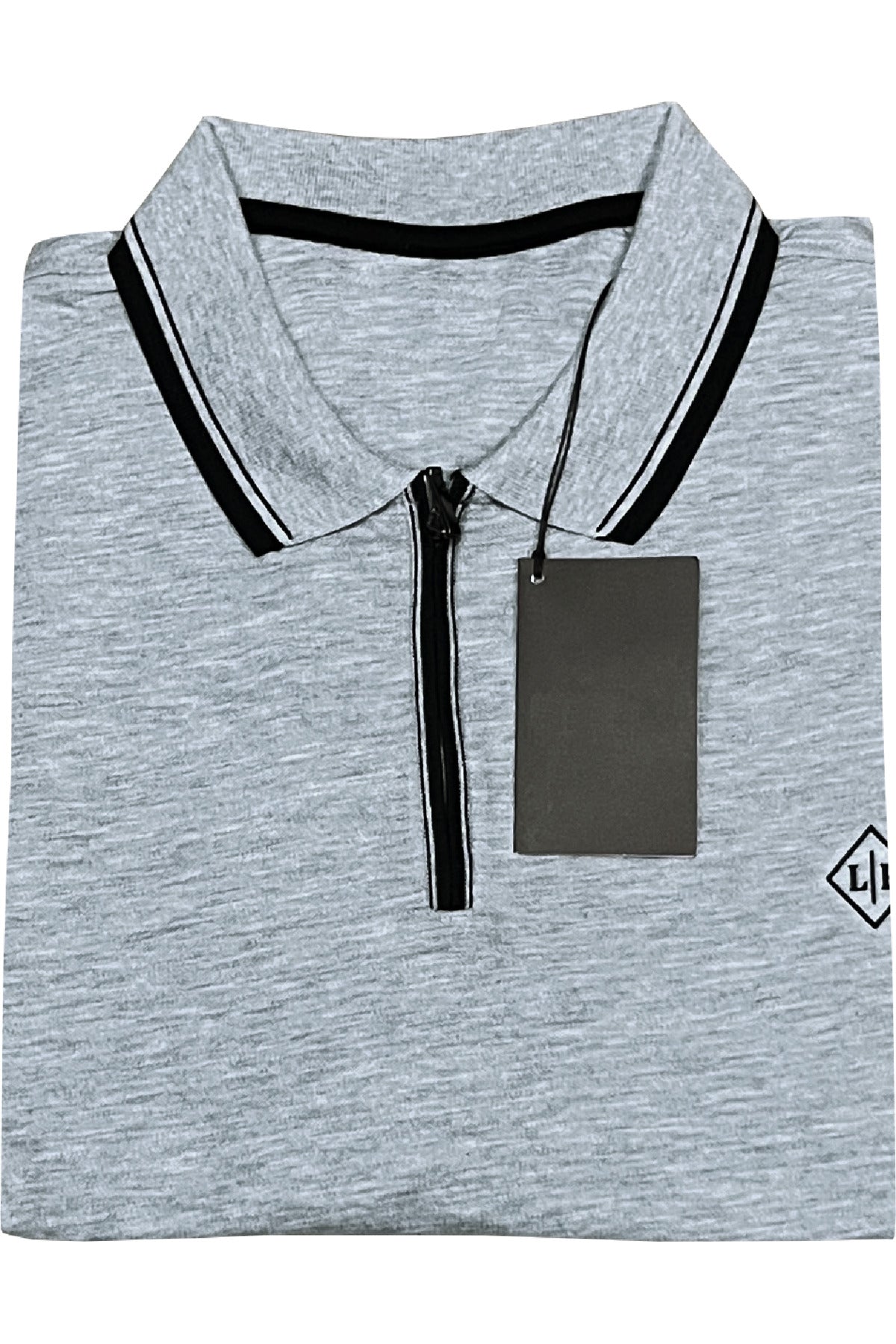 Büyük Beden Altı Lastikli Polo Yaka T-shirt