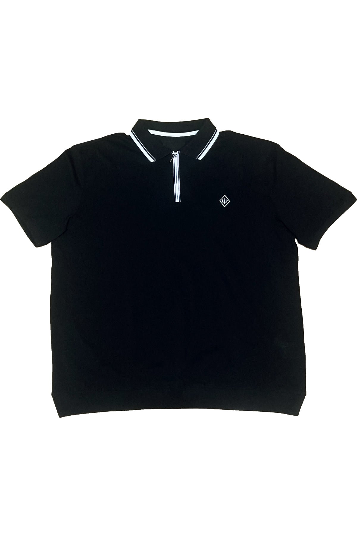 Büyük Beden Altı Lastikli Polo Yaka T-shirt
