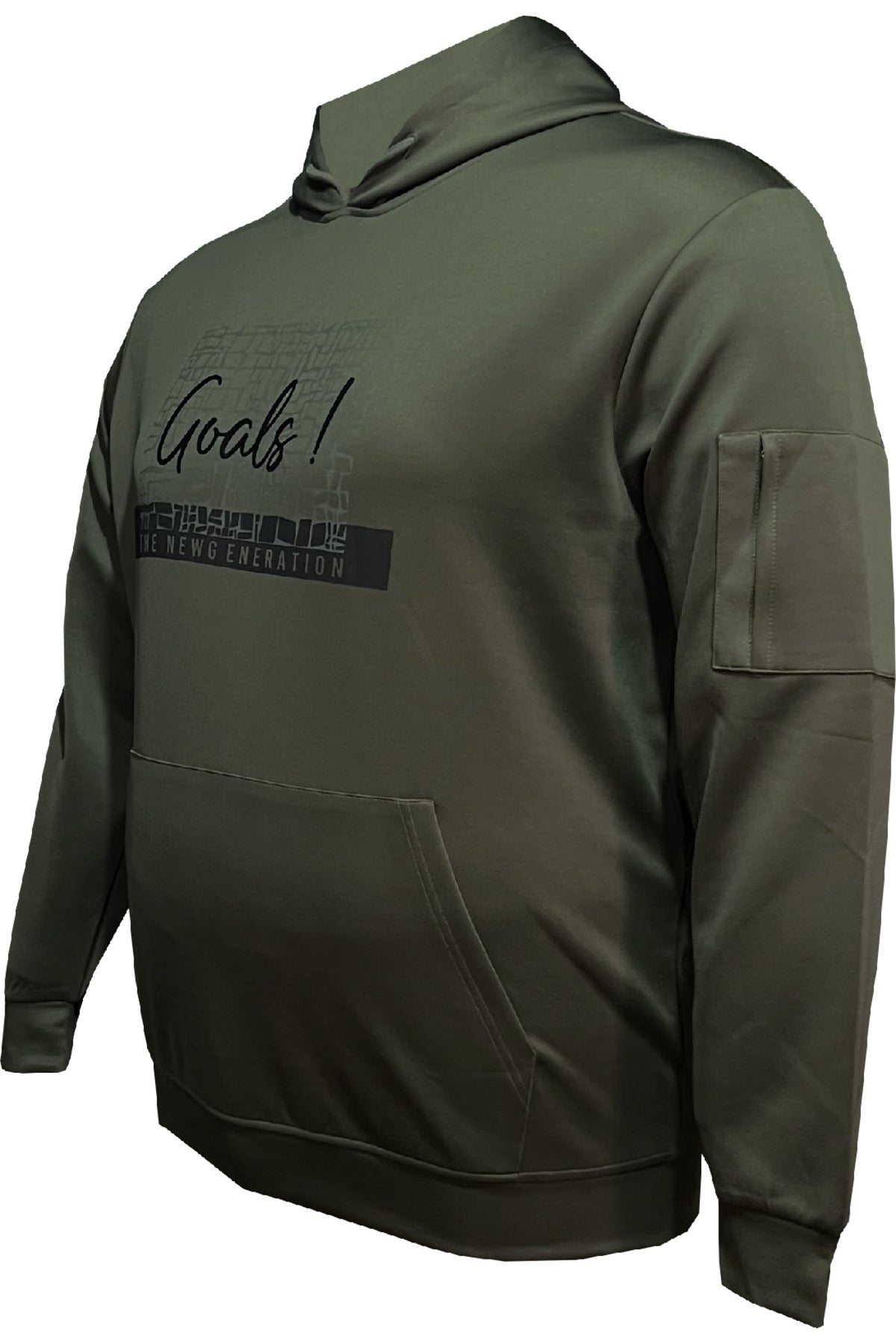 Büyük Beden Kapşonlu Baskılı Sweatshirt