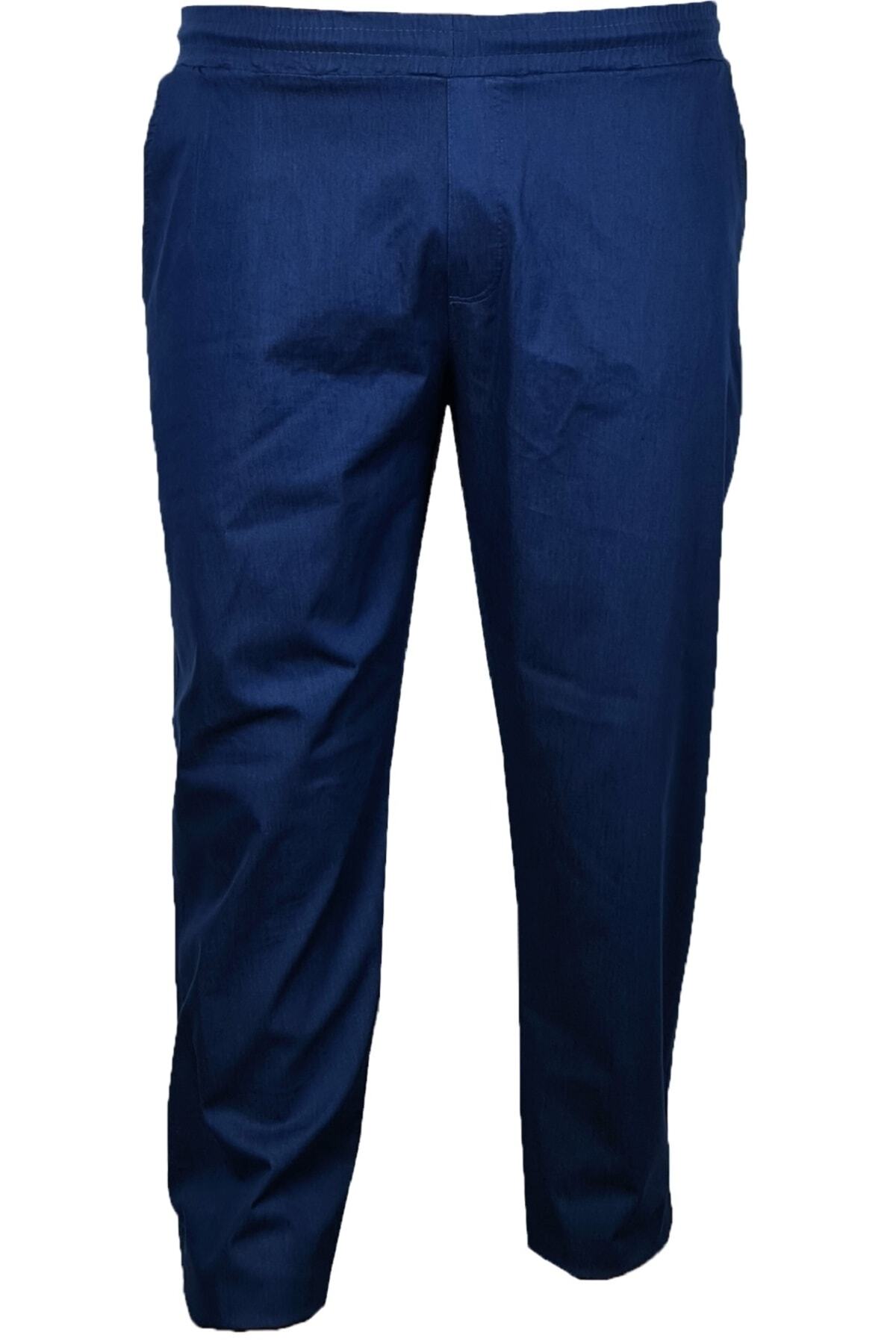 Büyük Beden Beli Lastikli Likralı Kot Pantolon