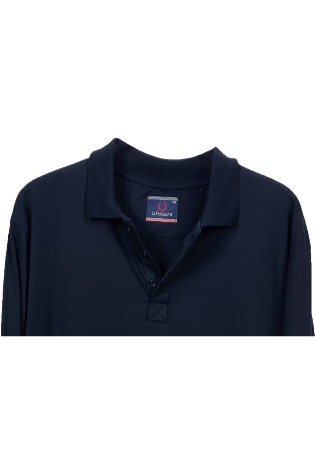 Büyük Beden Likralı Polo Yaka Sweatshirt Lacivert