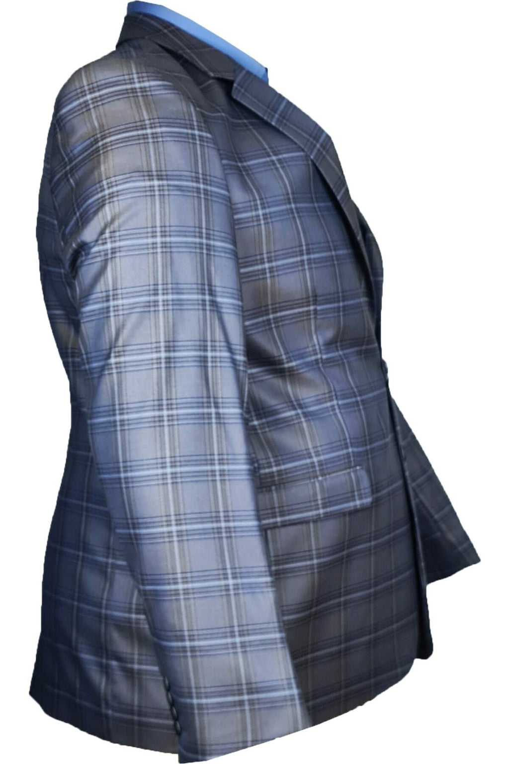 Büyük Beden Ekose Blazer Ceket/6 Drop