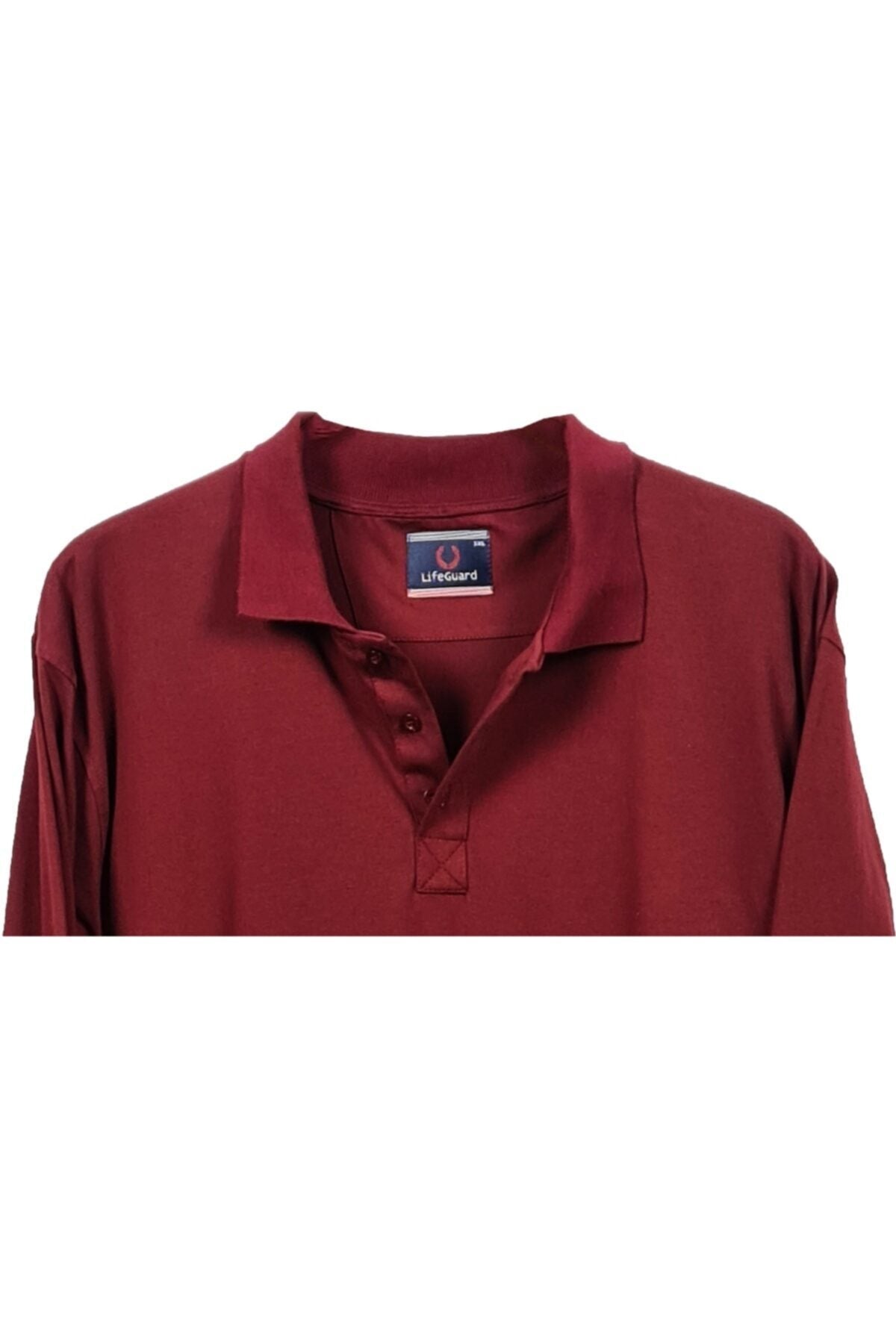 Büyük Beden Likralı Polo Yaka Sweatshirt Lacivert