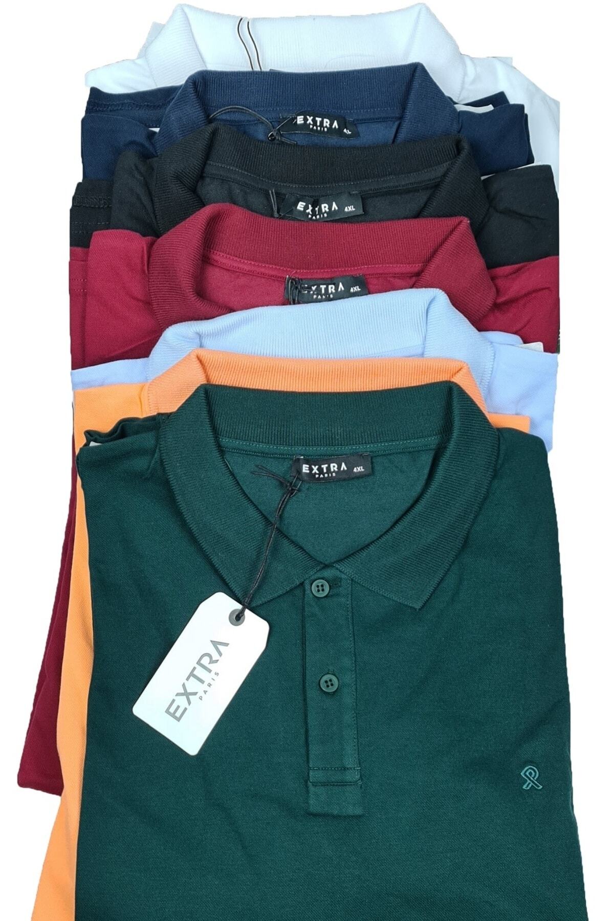 Büyük Beden Polo Yaka Lakost T-shirt