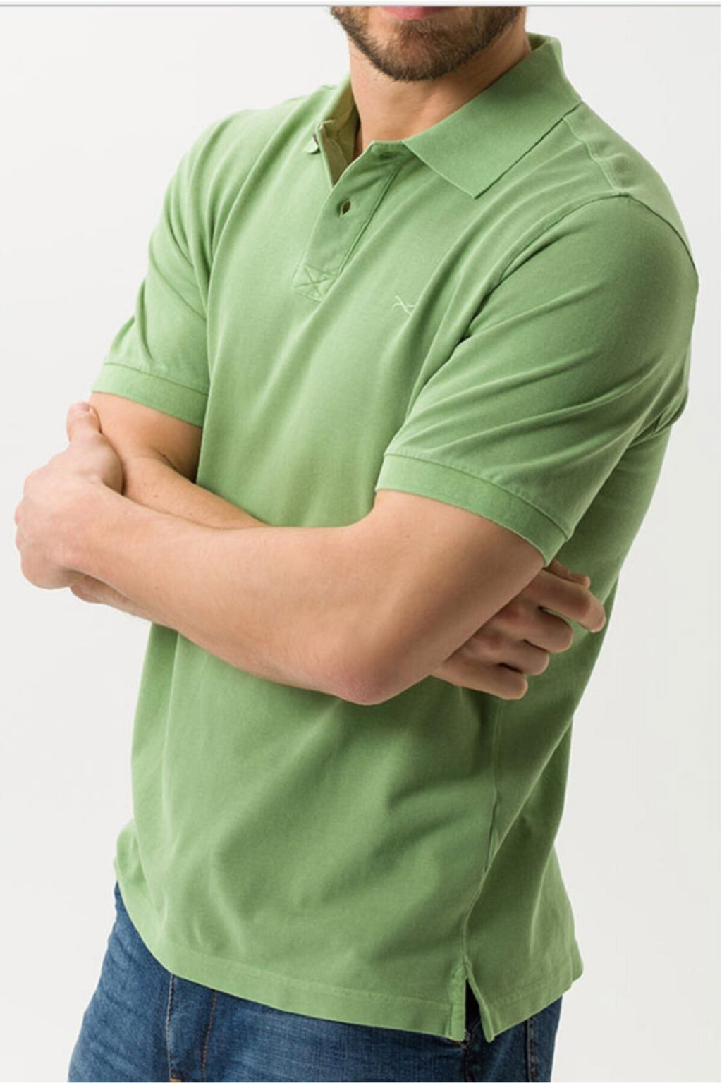 Erkek Yeşil Büyük Beden Polo Yaka T-shirt