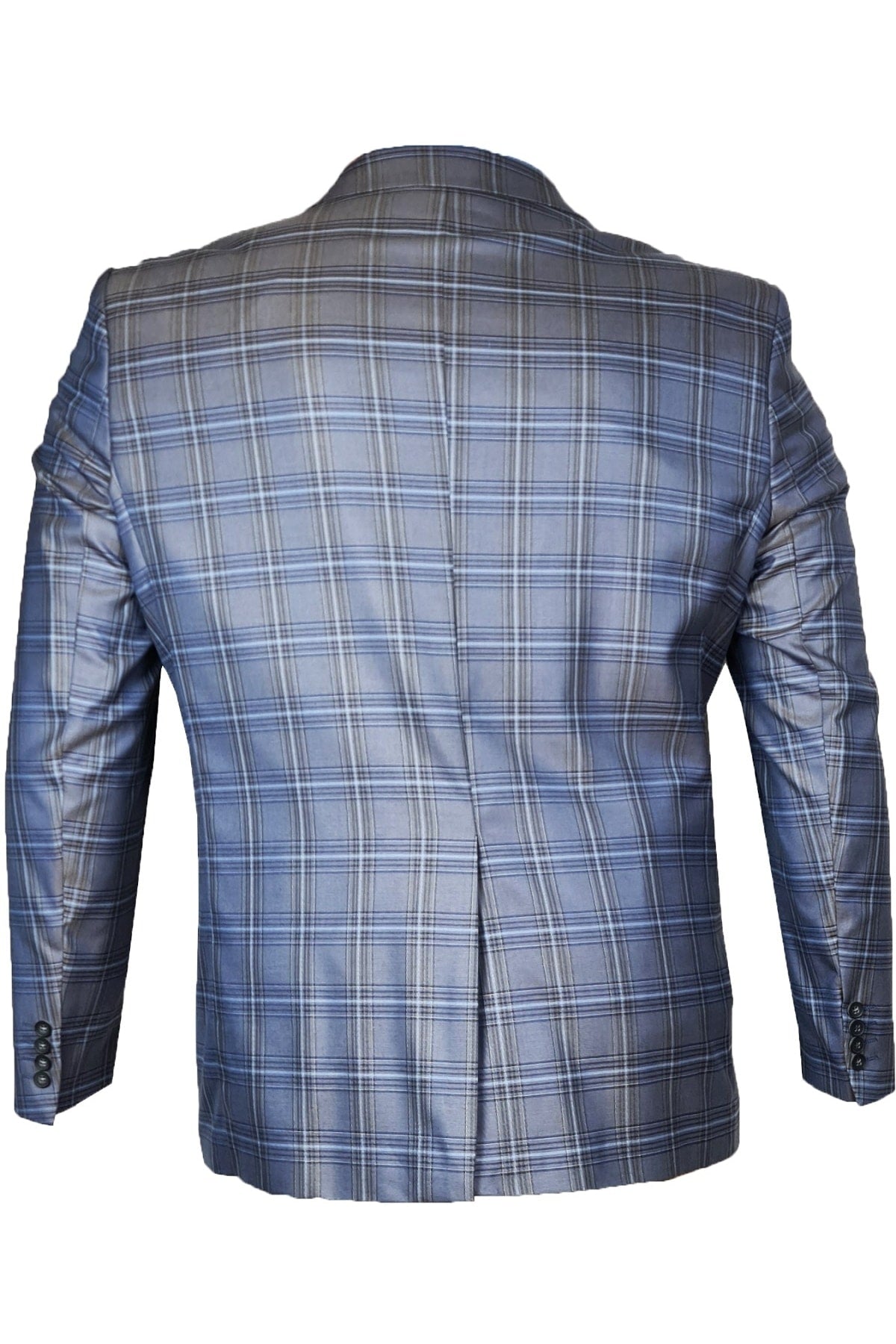Büyük Beden Ekose Blazer Ceket/6 Drop