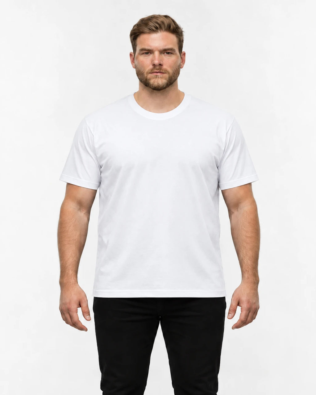 Büyük Beden Likralı Bisiklet Yaka Tshirt
