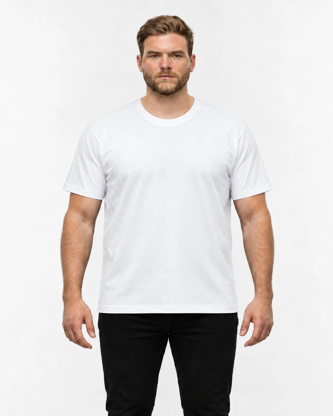Büyük Beden Likralı Bisiklet Yaka Tshirt